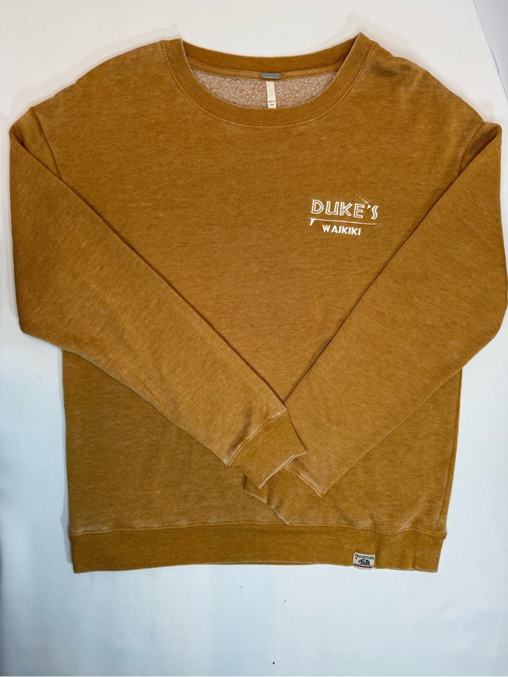 Women's Crewneck Sweatshirt in Mustard Brown
